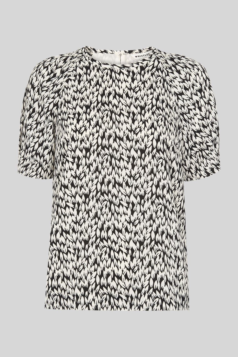 Petal Print Shell Top Black/White