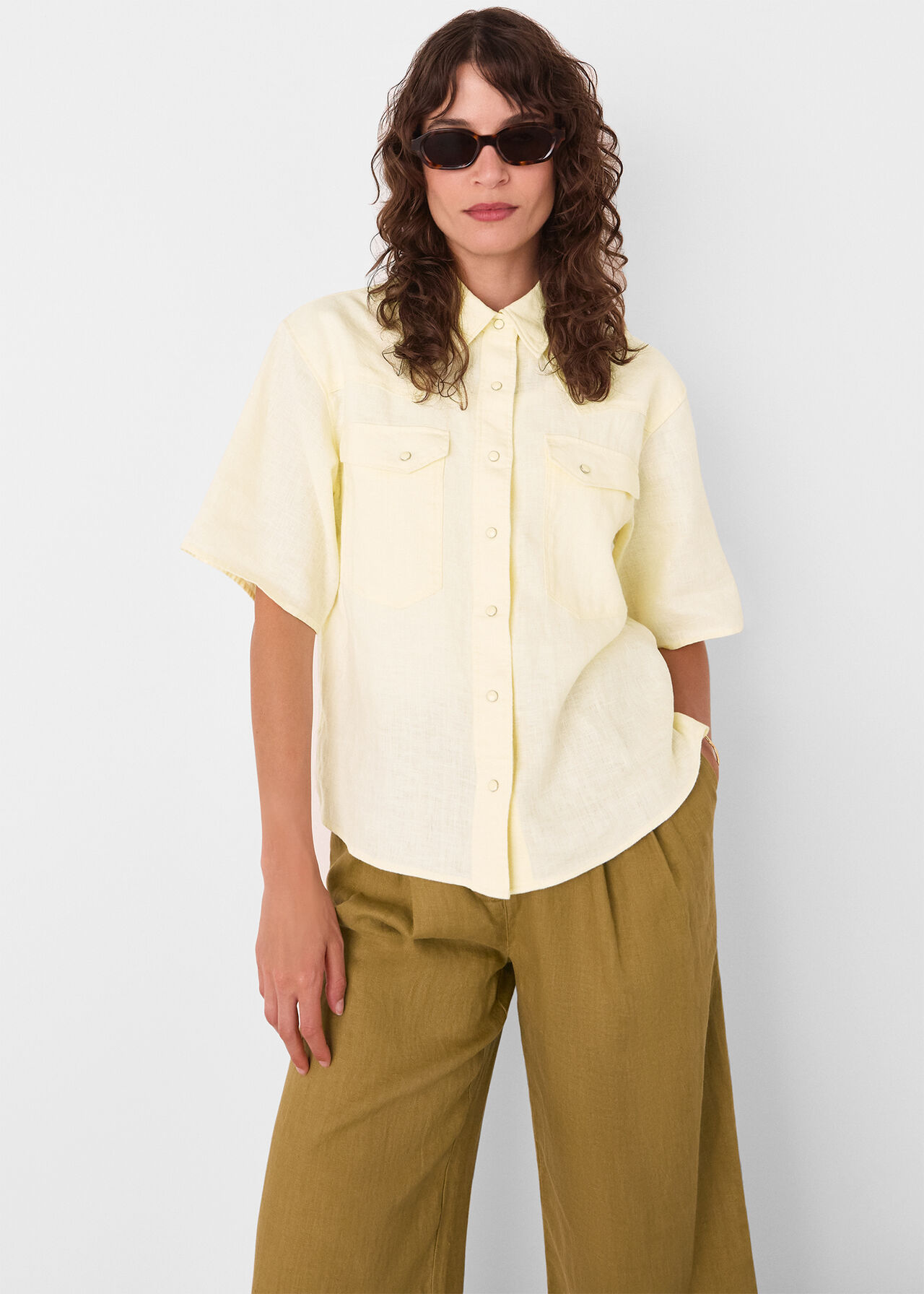 Linen Western Detail Shirt