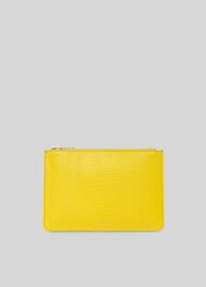 Shiny Lizard Small Clutch Yellow