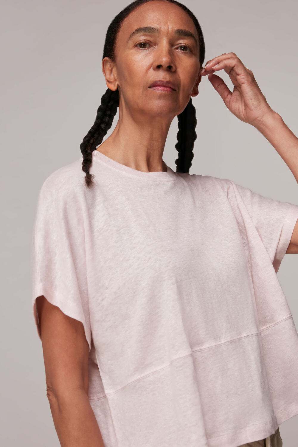 Button Back Linen Tee