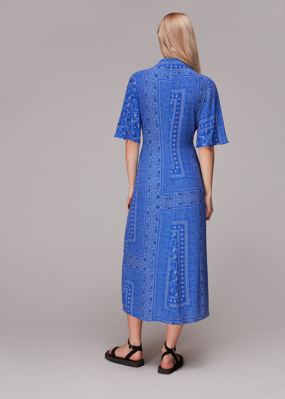 Bandana Spot Print Shirt Dress