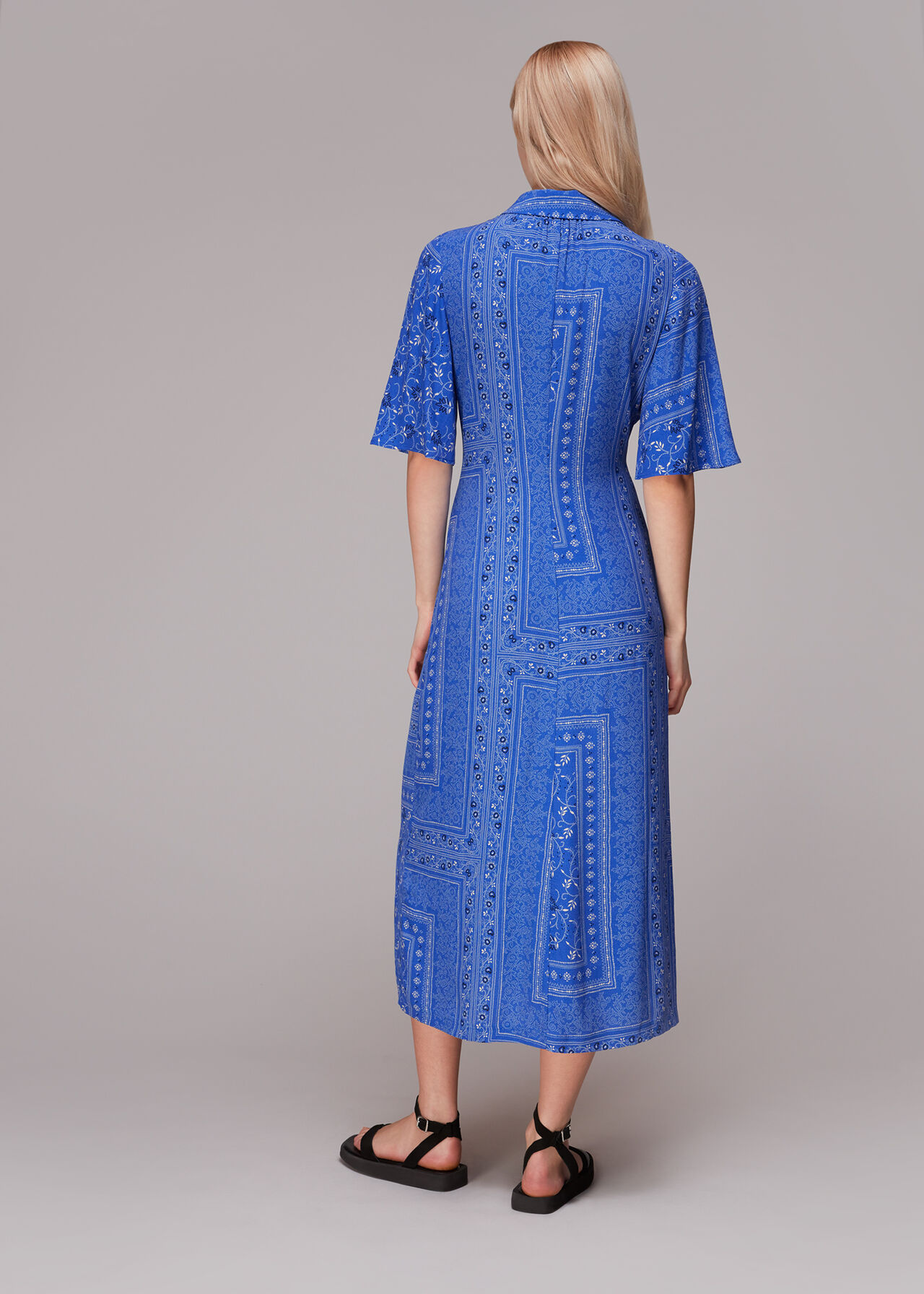 Blue/Multi Bandana Floral Print Shorts, WHISTLES