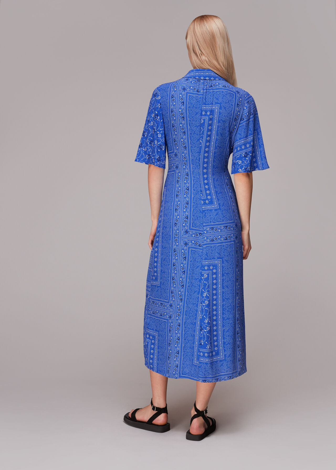 Bandana Spot Print Shirt Dress