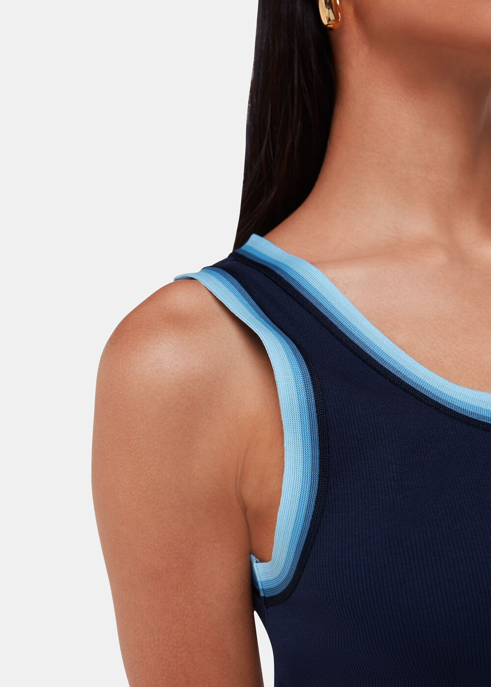 Stripe Detail Vest