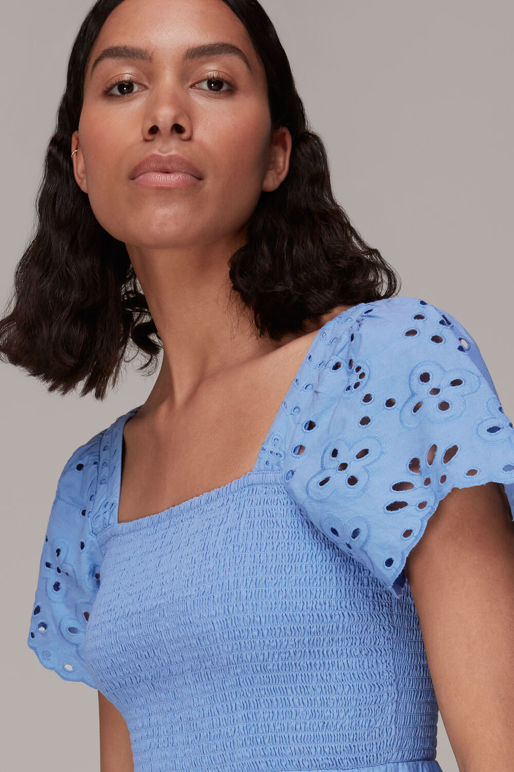 Carrie Broderie Midi Dress