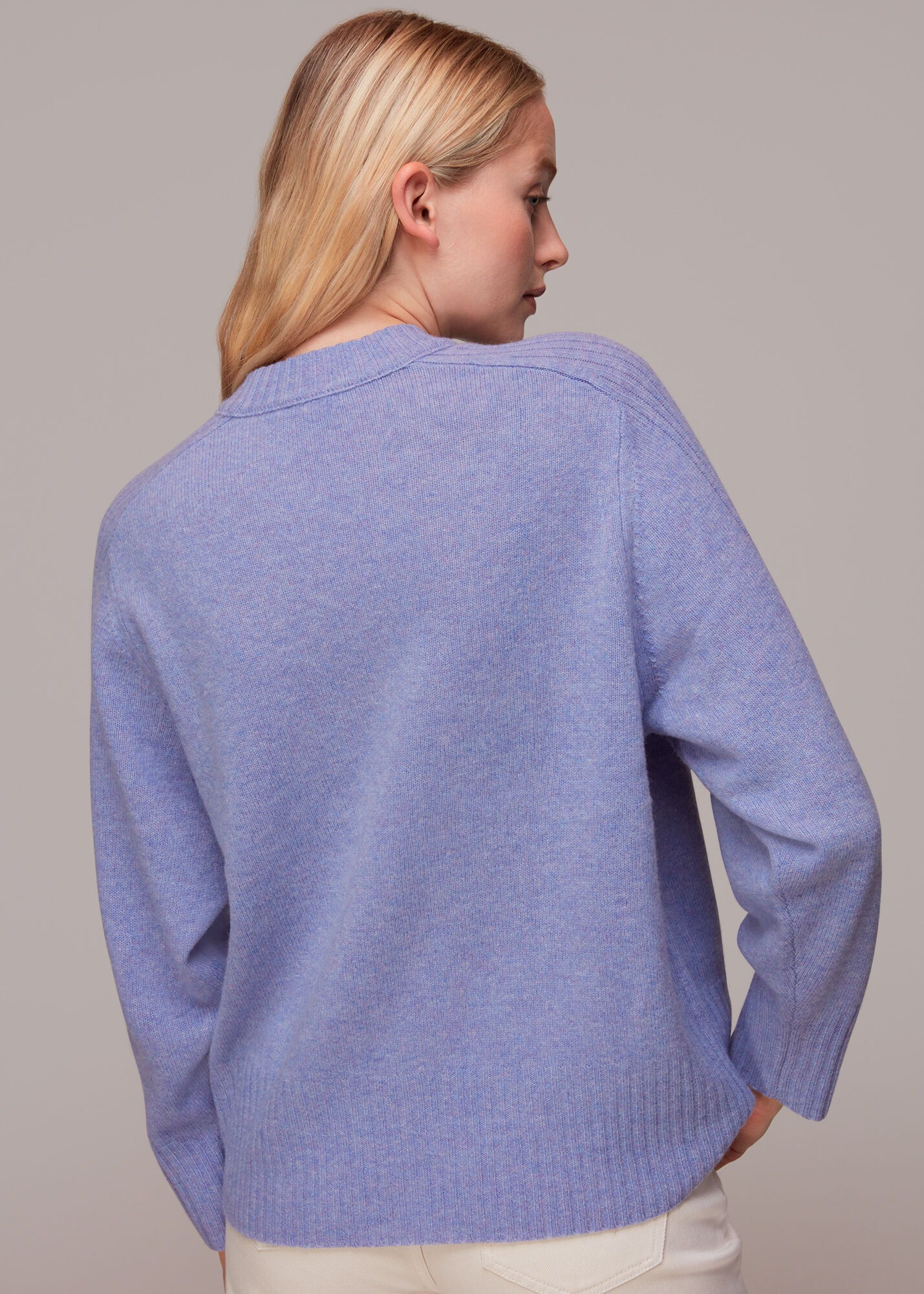 Lilac Boyfriend Wool Sweater WHISTLES