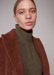Knitted Zip Front Bib