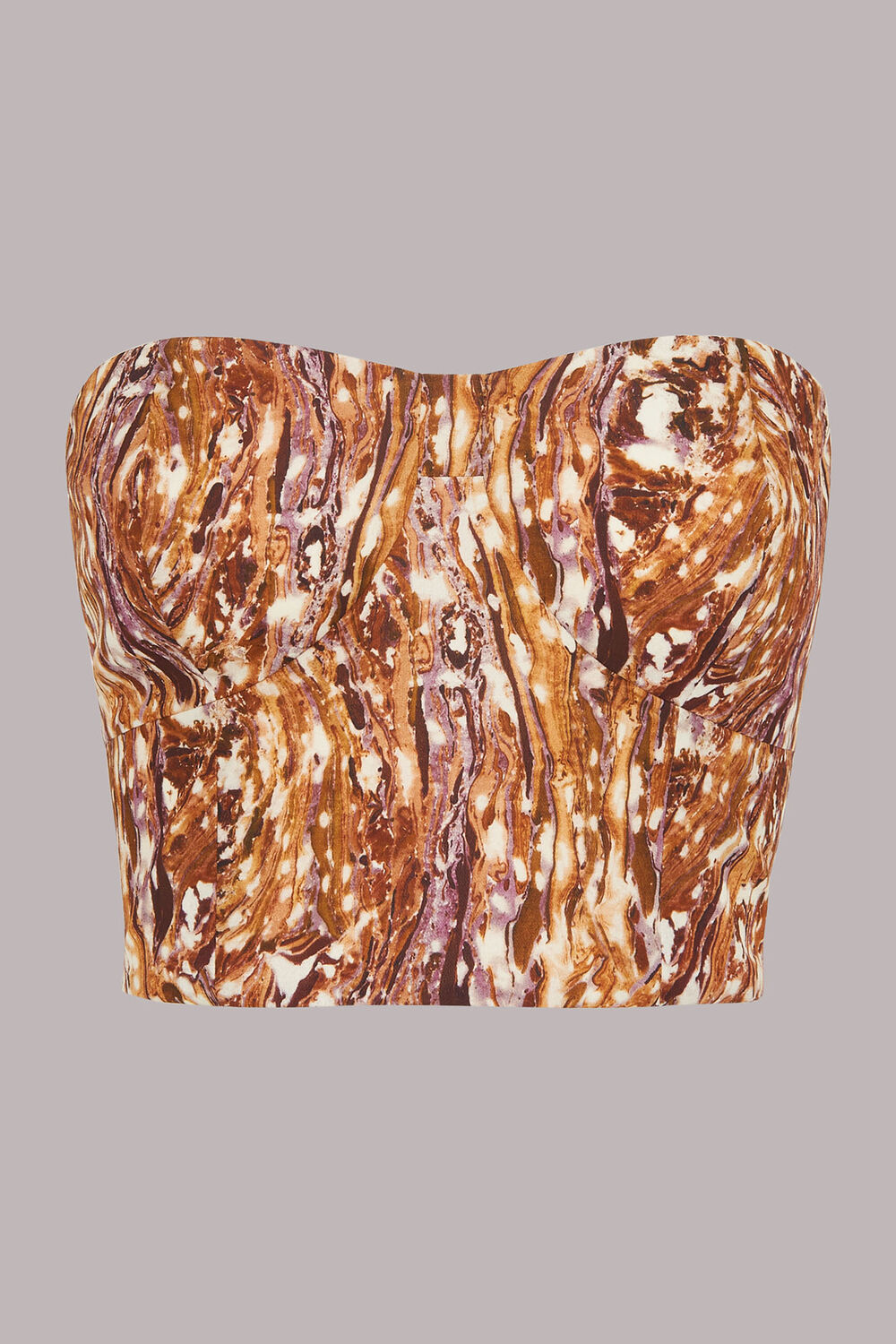 Marble Print Silk Bralette