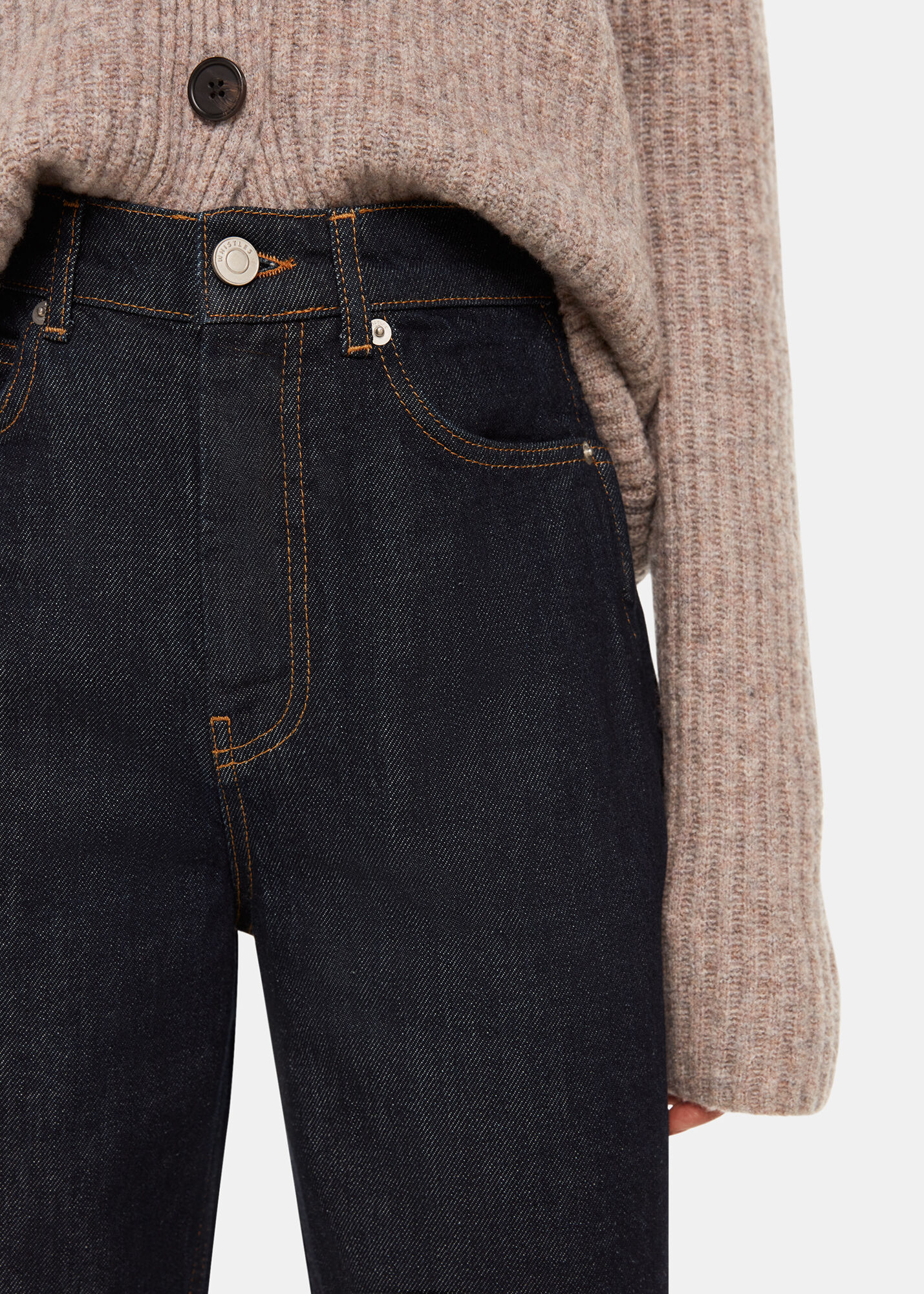 Dark Denim Authentic Barrel Leg Jean 