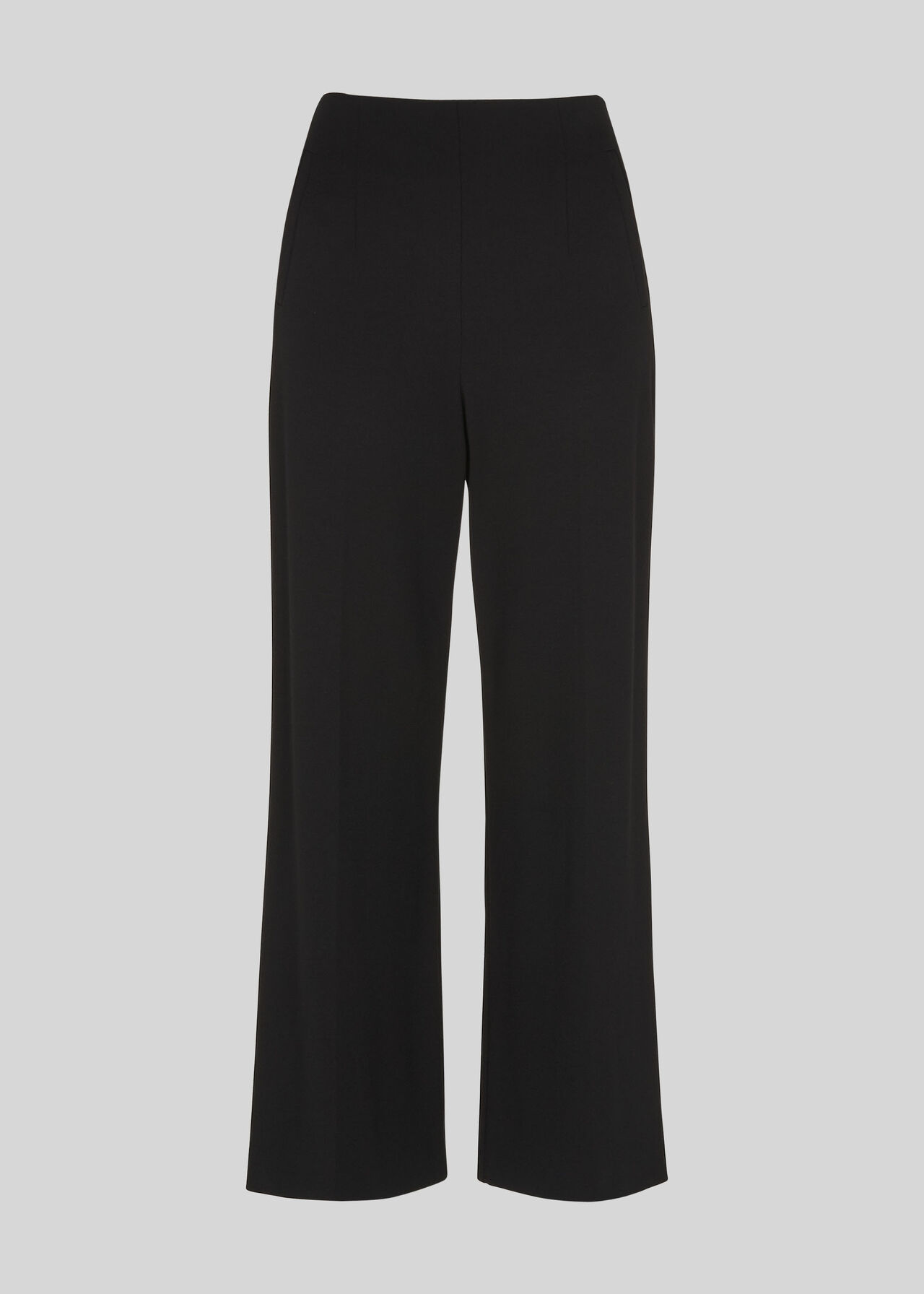 Flat Front Ponte Trouser Black