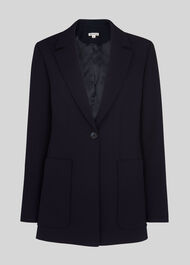 Relaxed Patch Pocket Jacket Navy