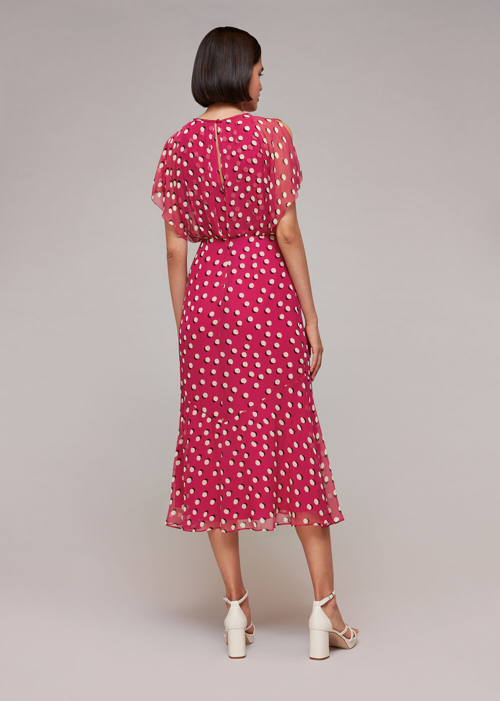 Moon Spot Print Dress