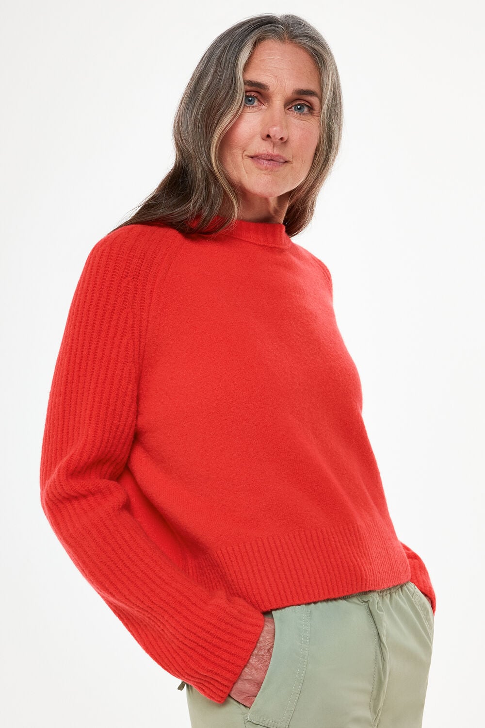 Anna Wool Mix Crew Knit