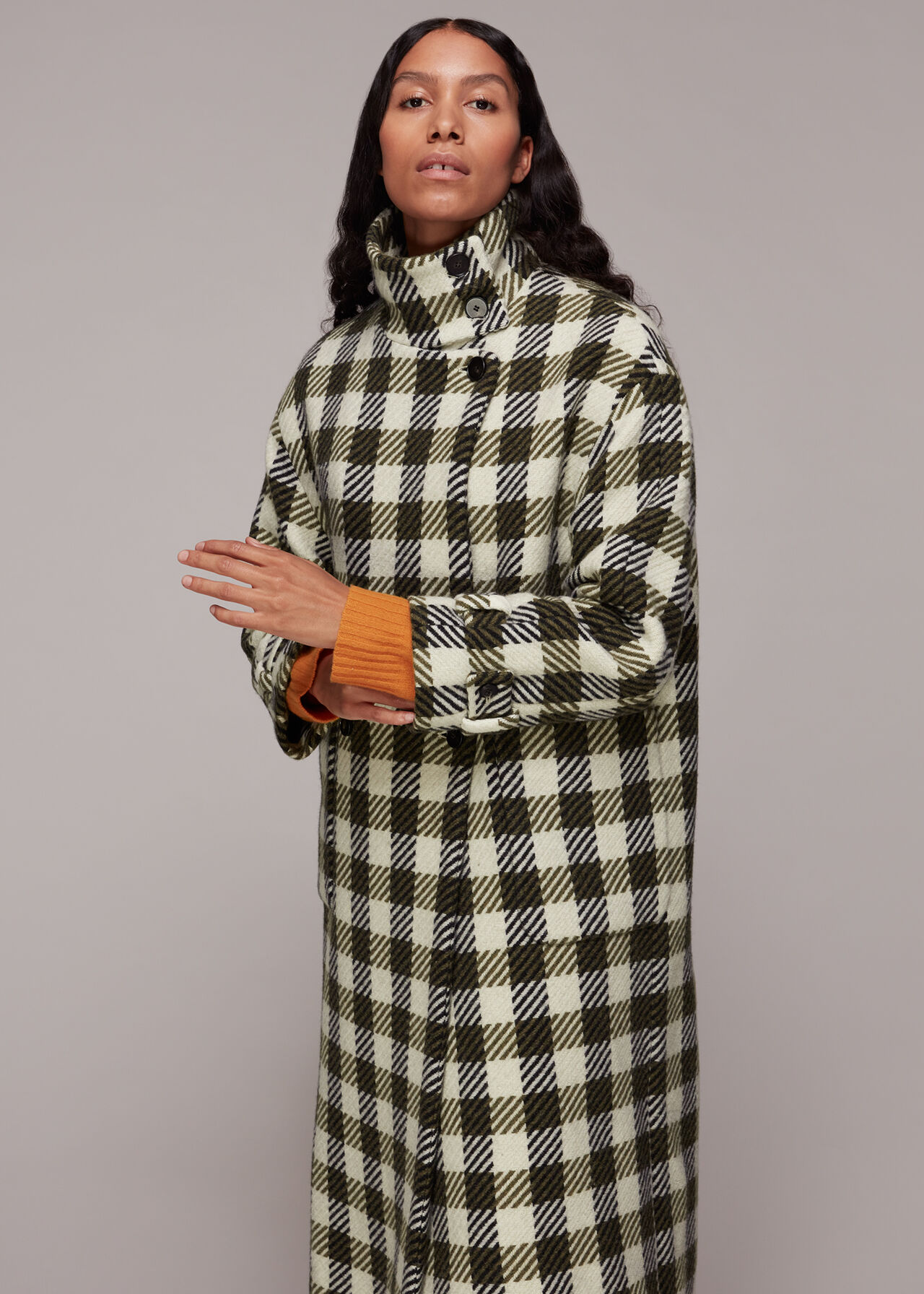 Gabriella Wool Check Coat