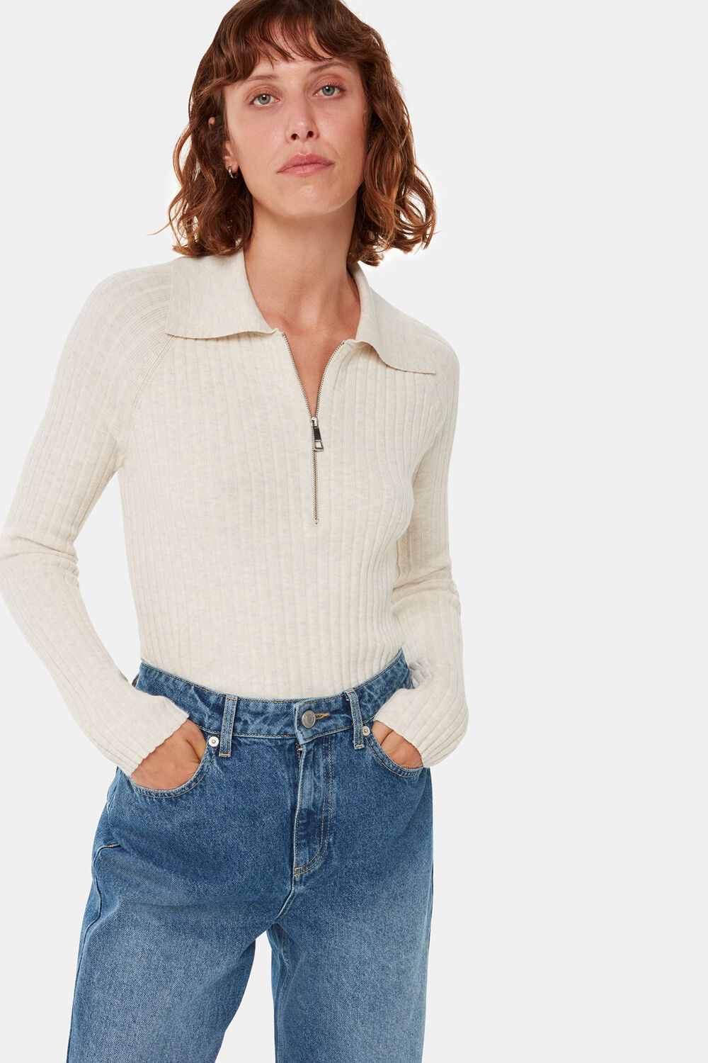 Zip Polo Knit