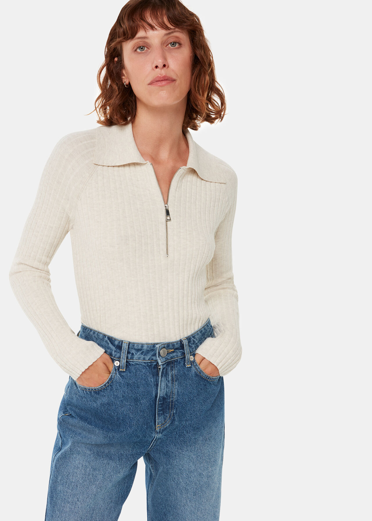 Zip Polo Knit