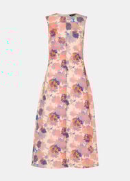 Petite Floral Textured Midi Dress