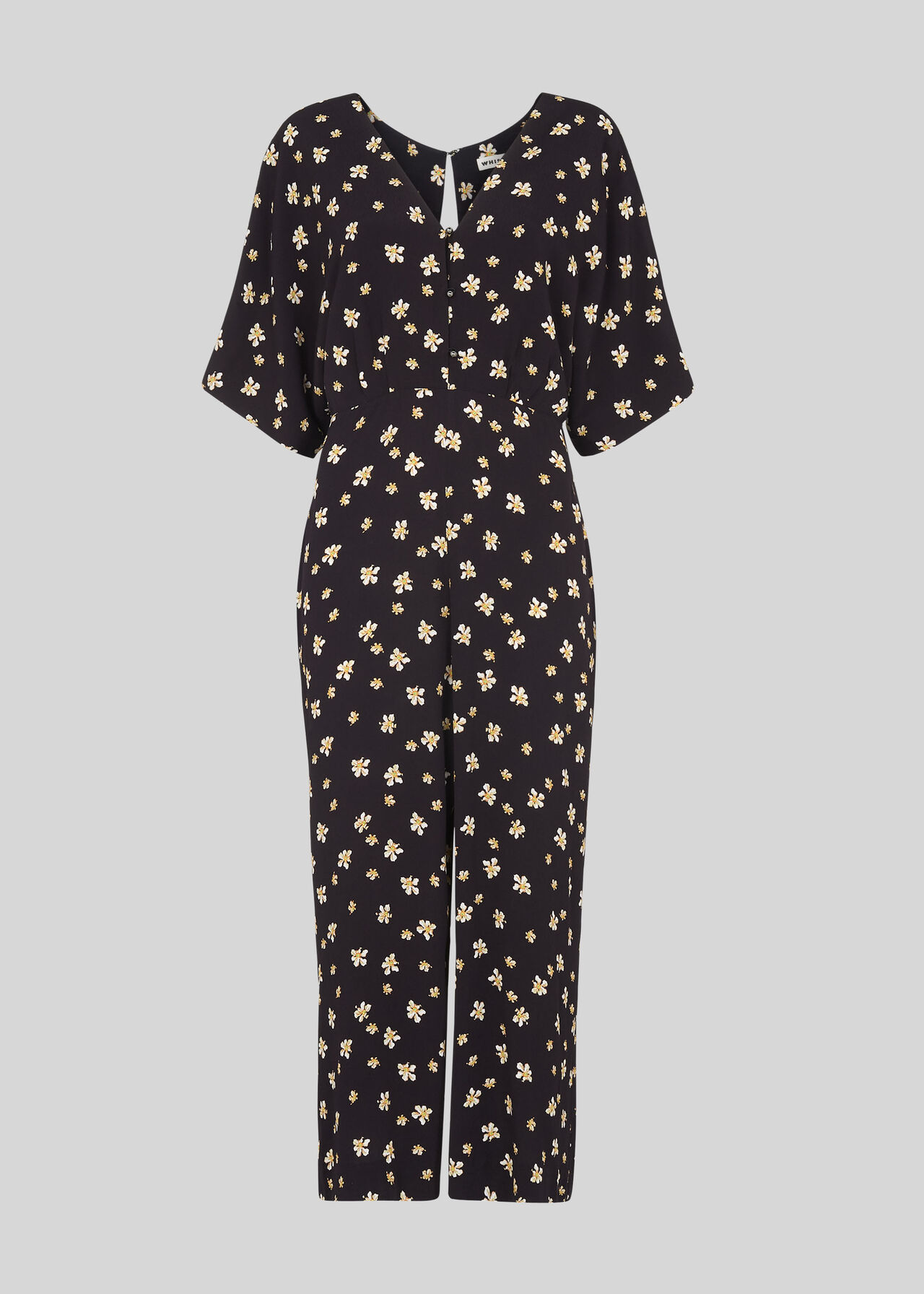 Edelweiss Button Jumpsuit Black/Multi