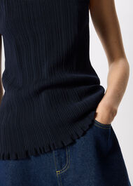 Frill Hem Knitted Vest