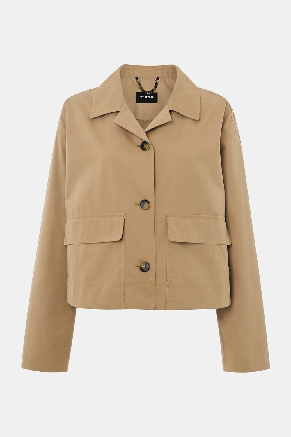 Short Cotton Trench Jacket