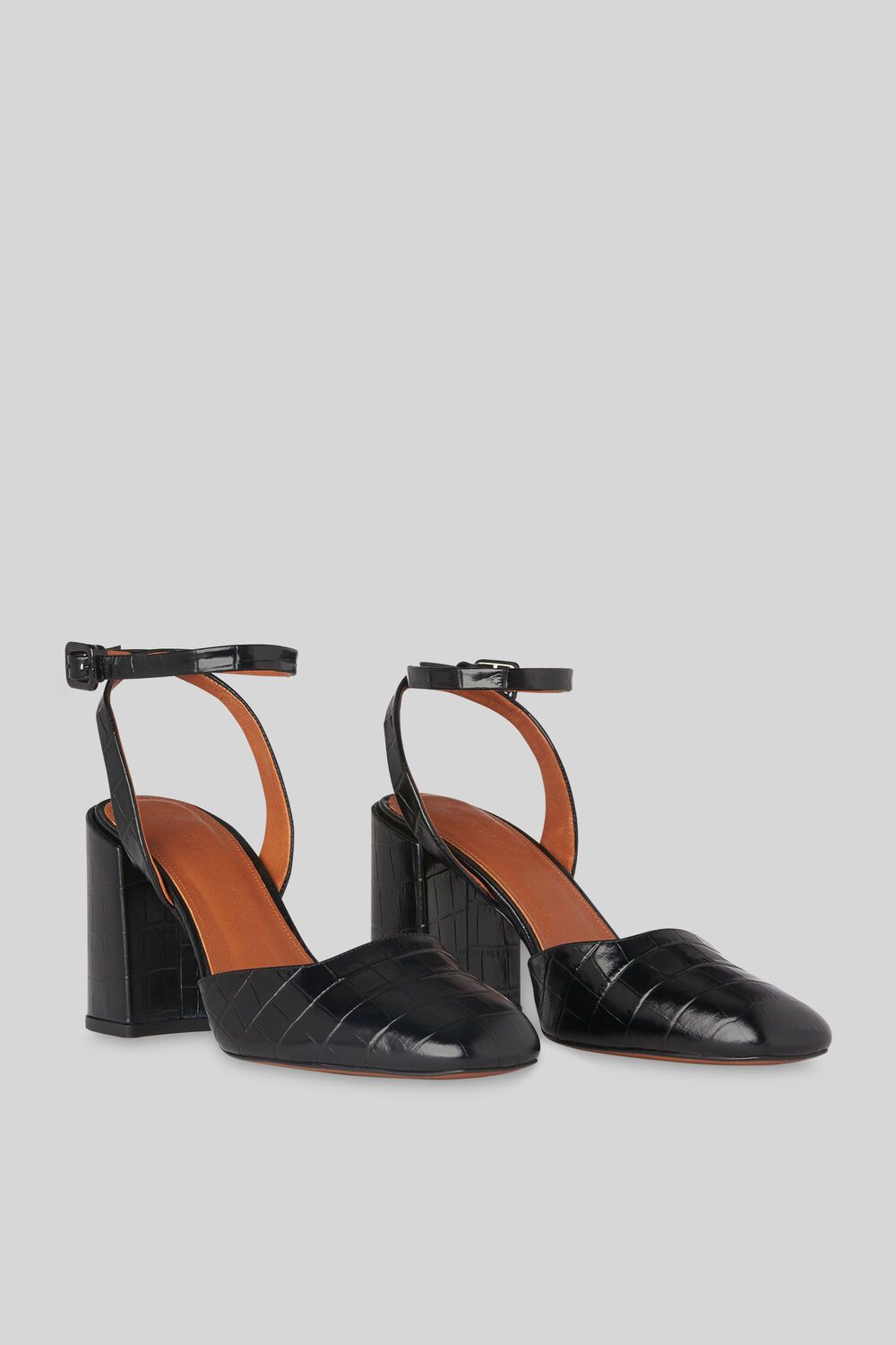 Crescent High Block Mary Jane Black
