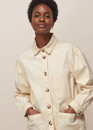 Ivory LF Markey Puff Sleeve Jacket | WHISTLES
