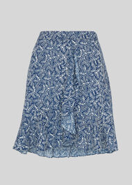 Etched Print Mini Skirt Navy/Multi