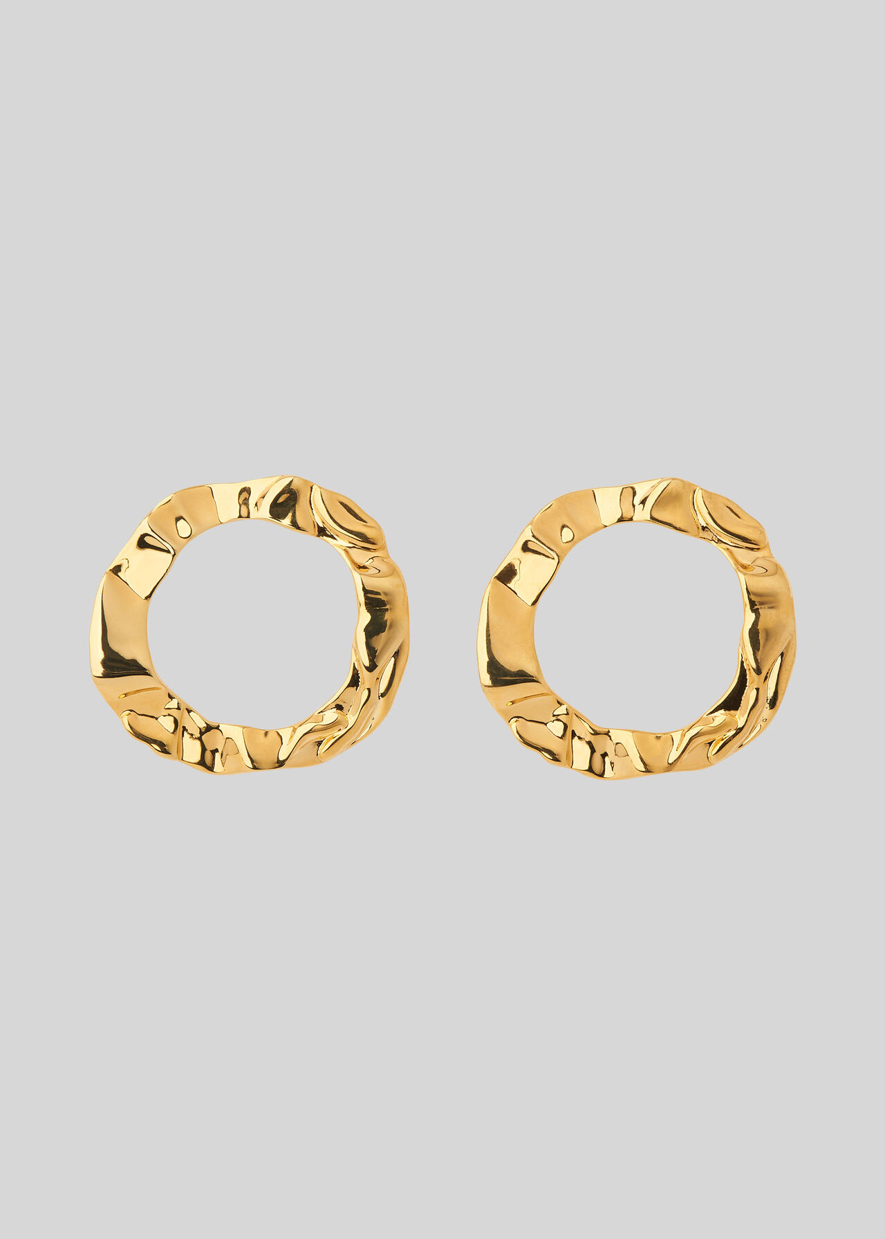 Crinkle Irregular Earring Gold/Multi