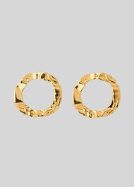 Crinkle Irregular Earring Gold/Multi