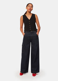 Button Front Rib Tank