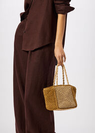 Patchwork Straw Mini Bag