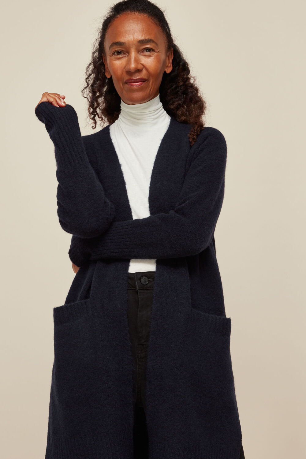 Lilly Long Line Wool Cardigan