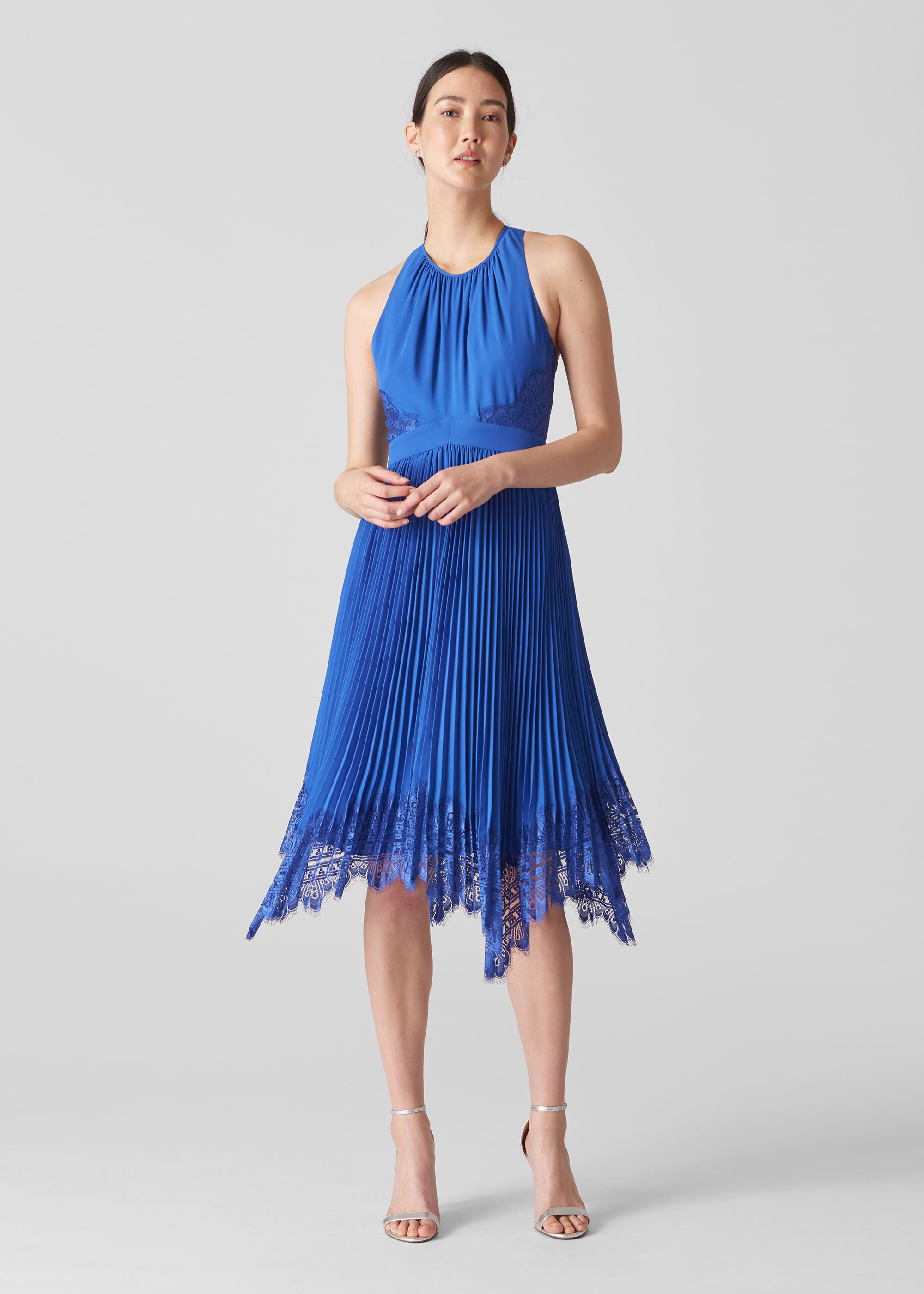 Whistles navy store lace dress