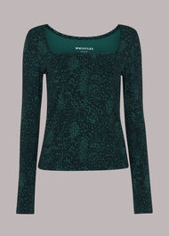 Animal Square Neck Sports Top