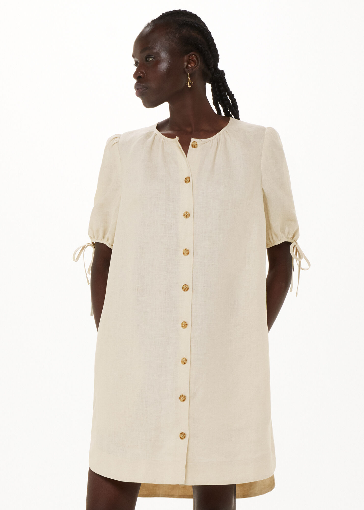 Stone Frankie Linen Dress WHISTLES