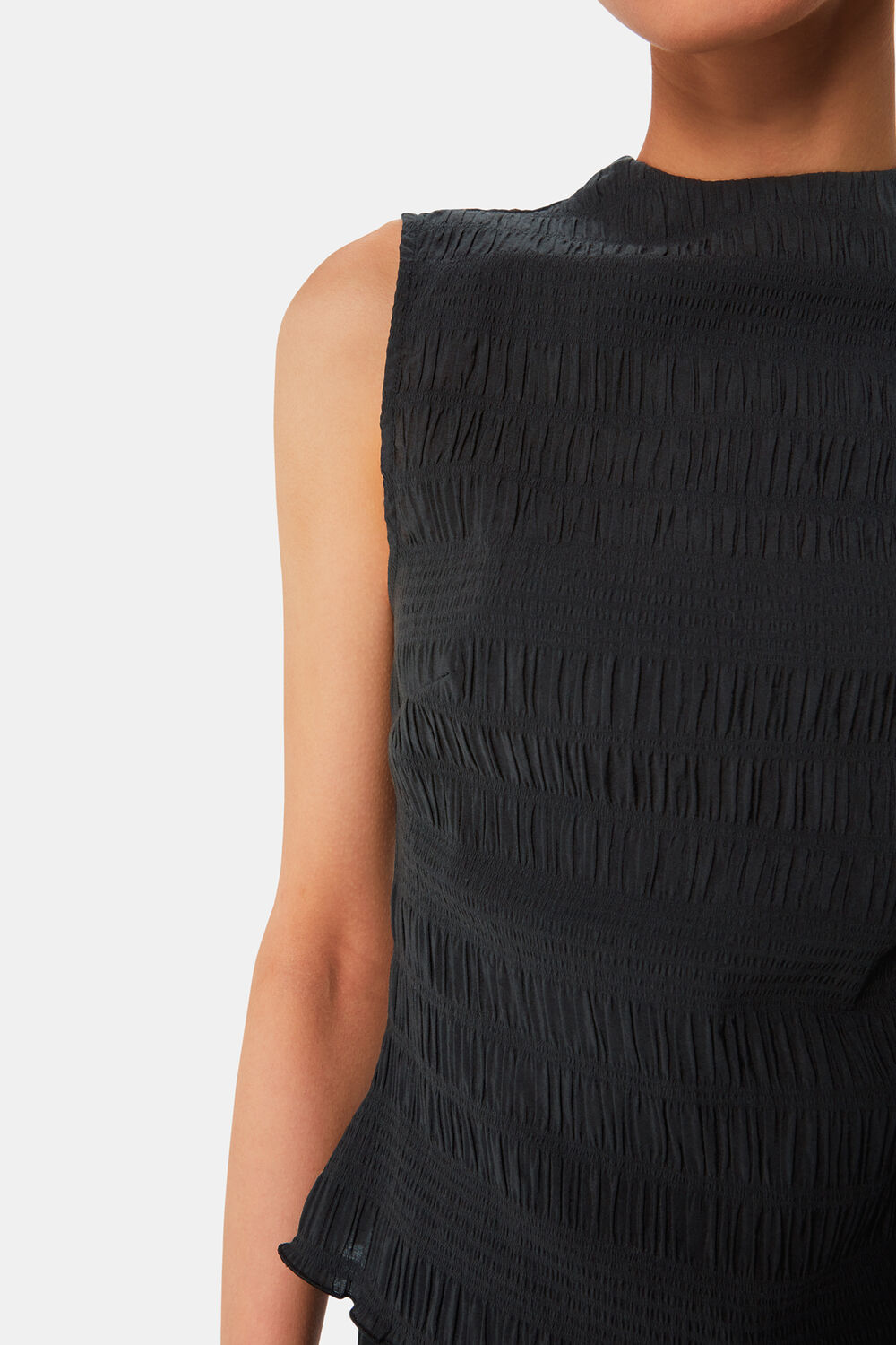 Plisse Sleeveless Top