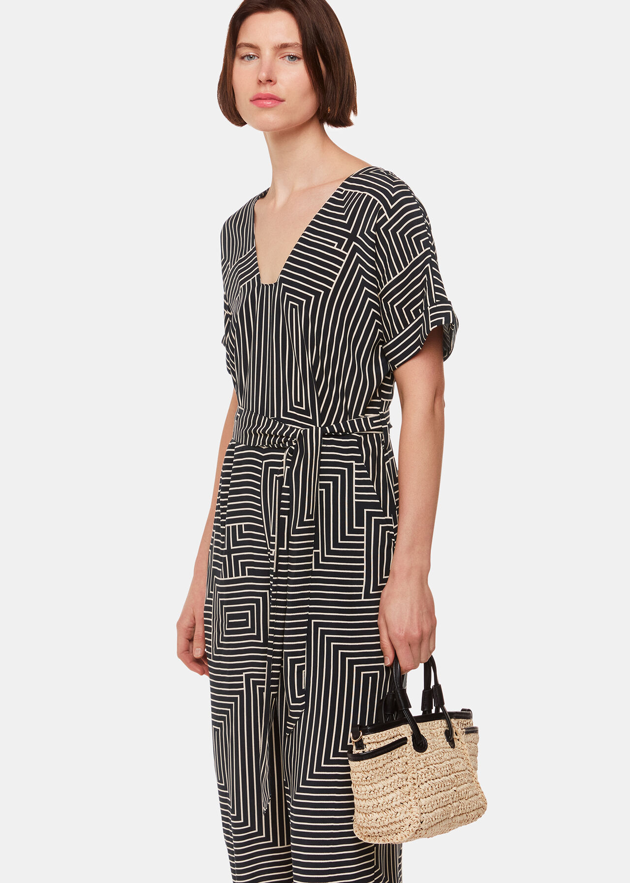Angled Stripe Jumpsuit