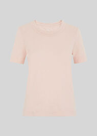 Rosa Double Trim T-Shirt Pale Pink