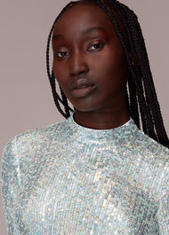 Minimal Sequin Midi Dress