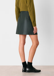 Leather A line Skirt