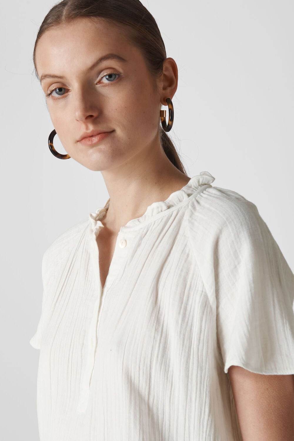 Tilly Textured Top Ivory/Multi