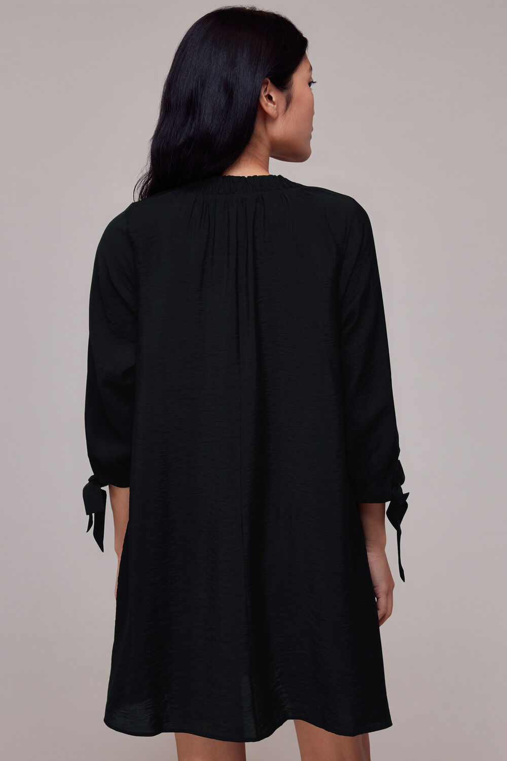 Lydia Gathered Trapeze Dress