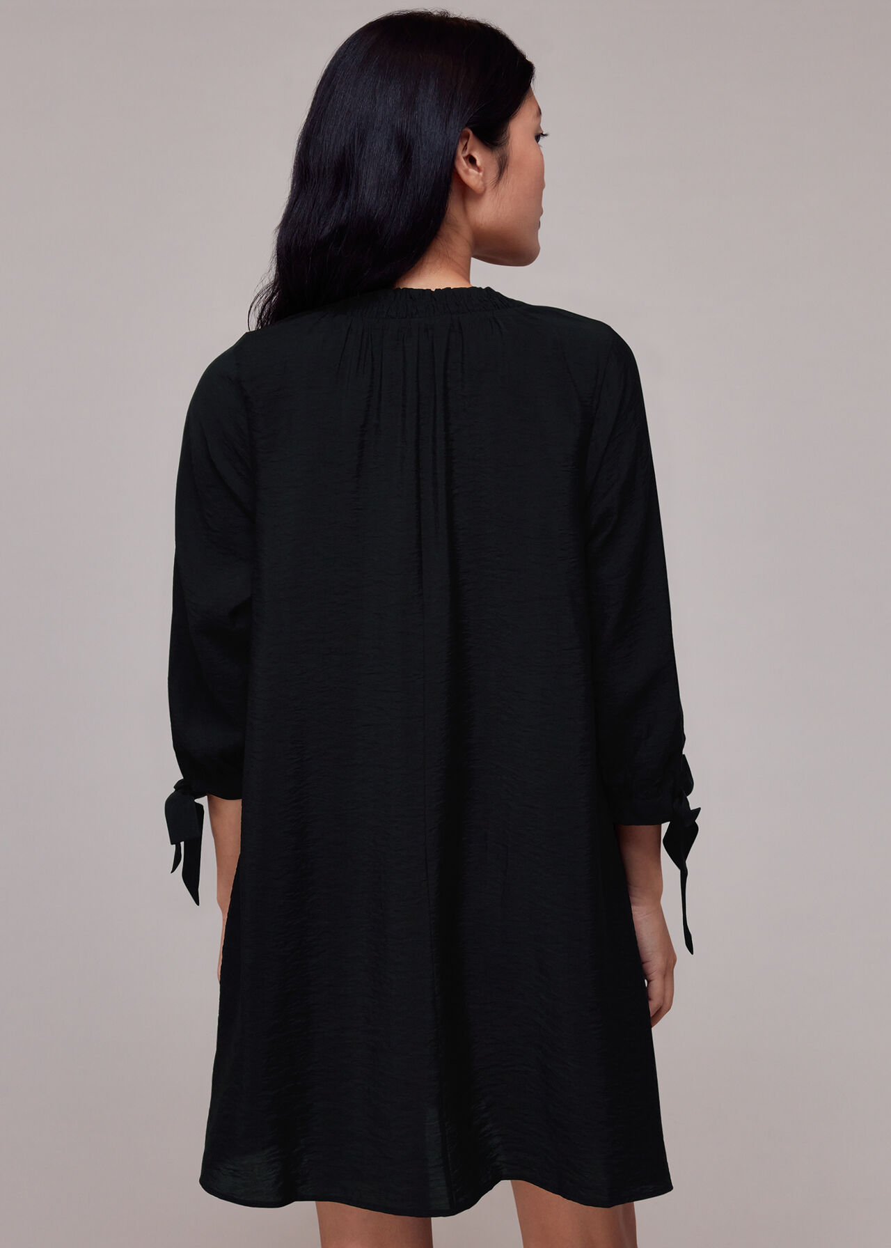 Lydia Gathered Trapeze Dress