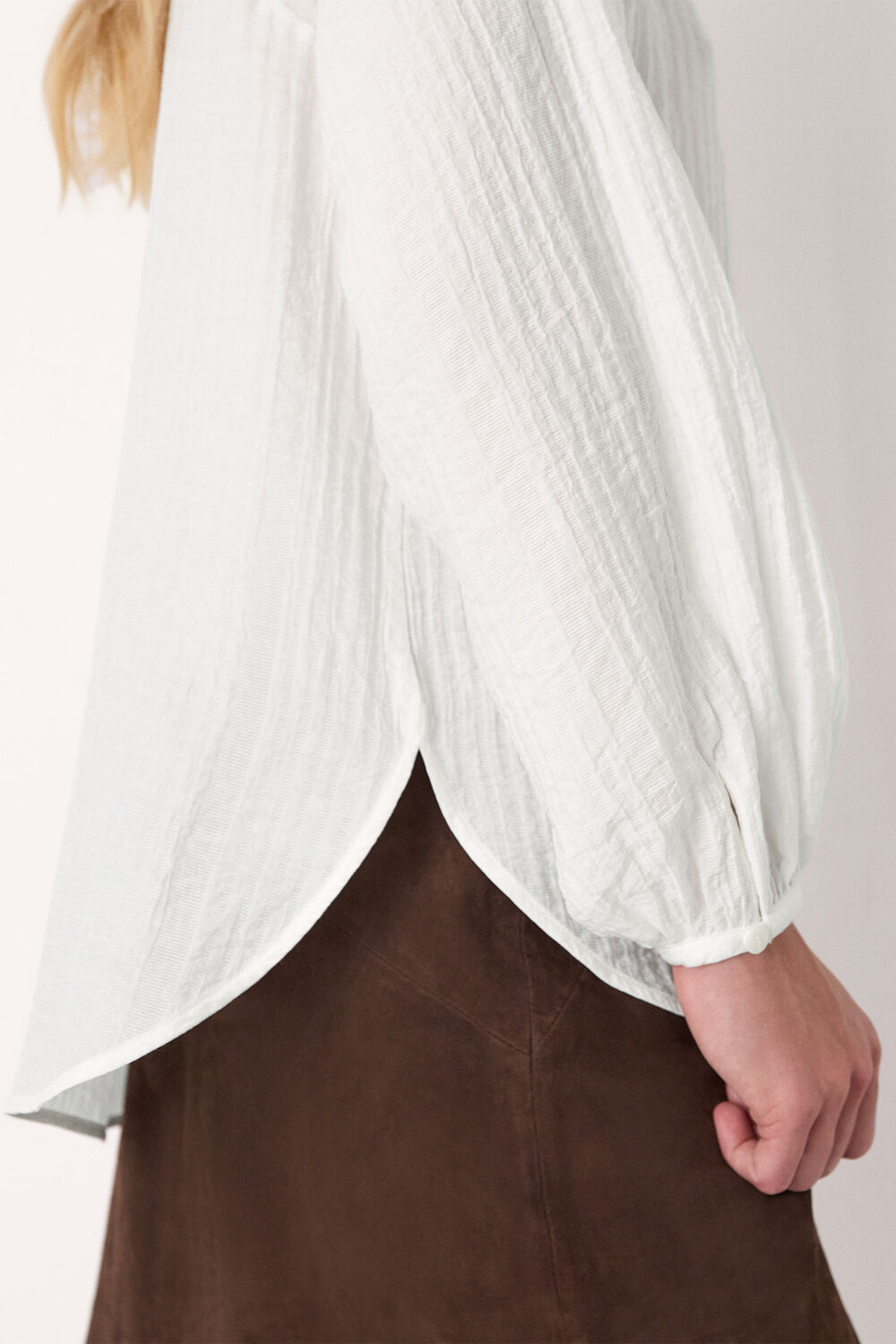 Textured Relaxed Viscose Shirt