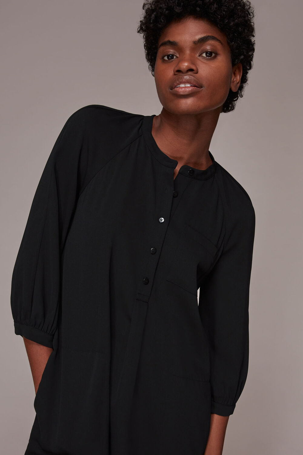 Crepe Cocoon Dress
