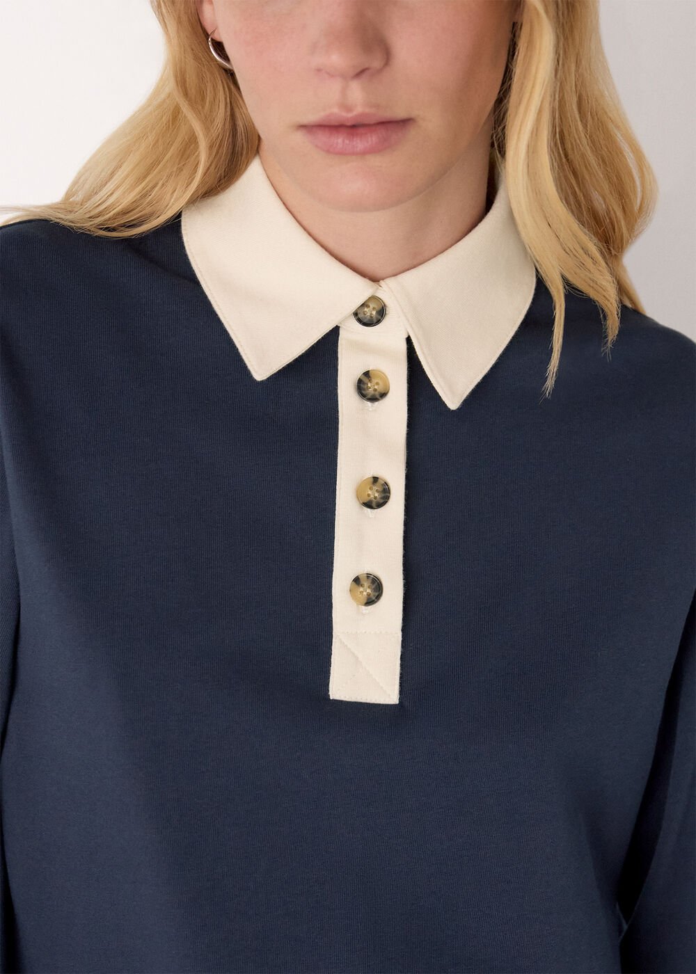 Contrast Collar Polo Shirt