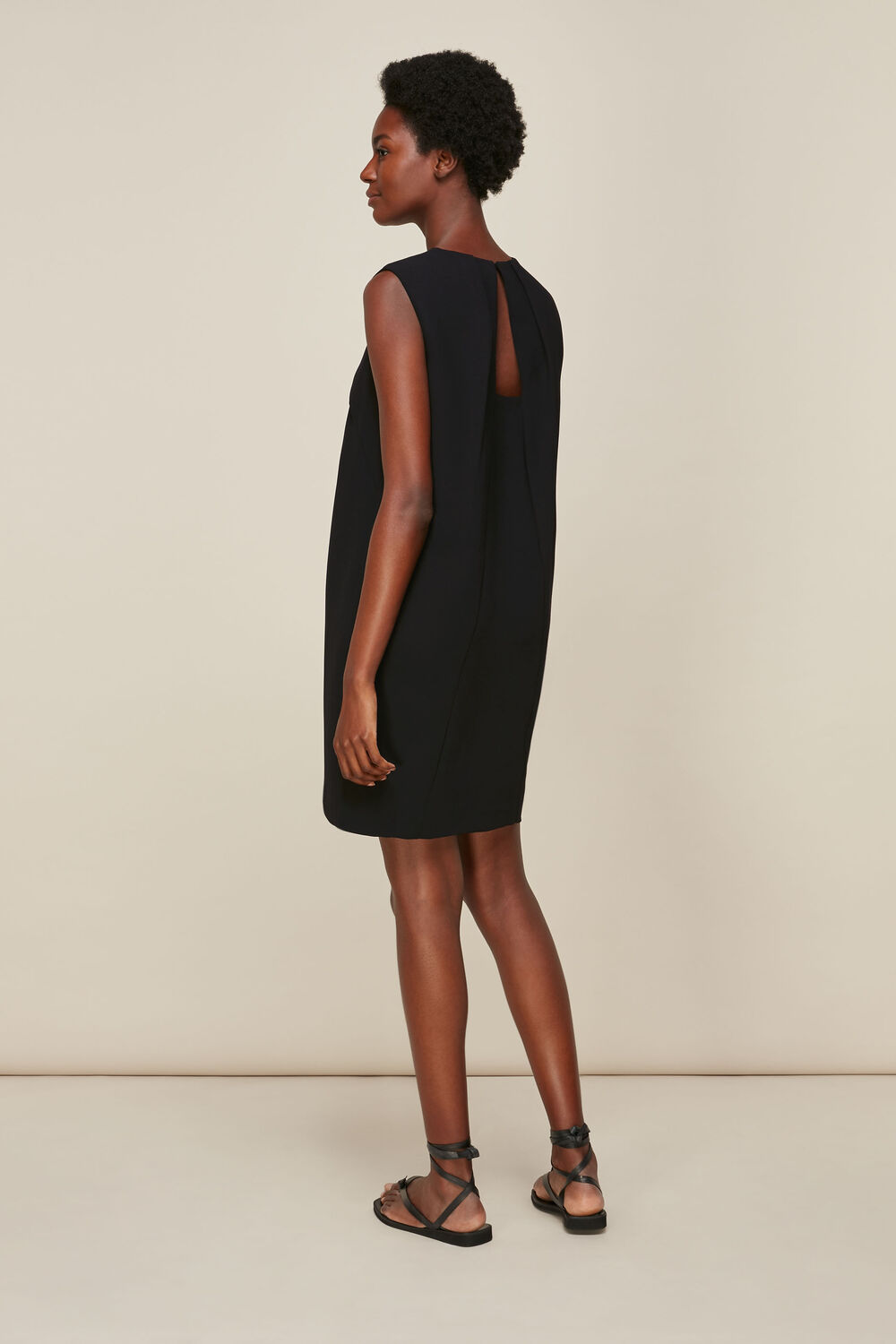 Cocoon Crepe Dress