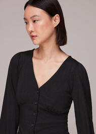 Amber V neck Button Top