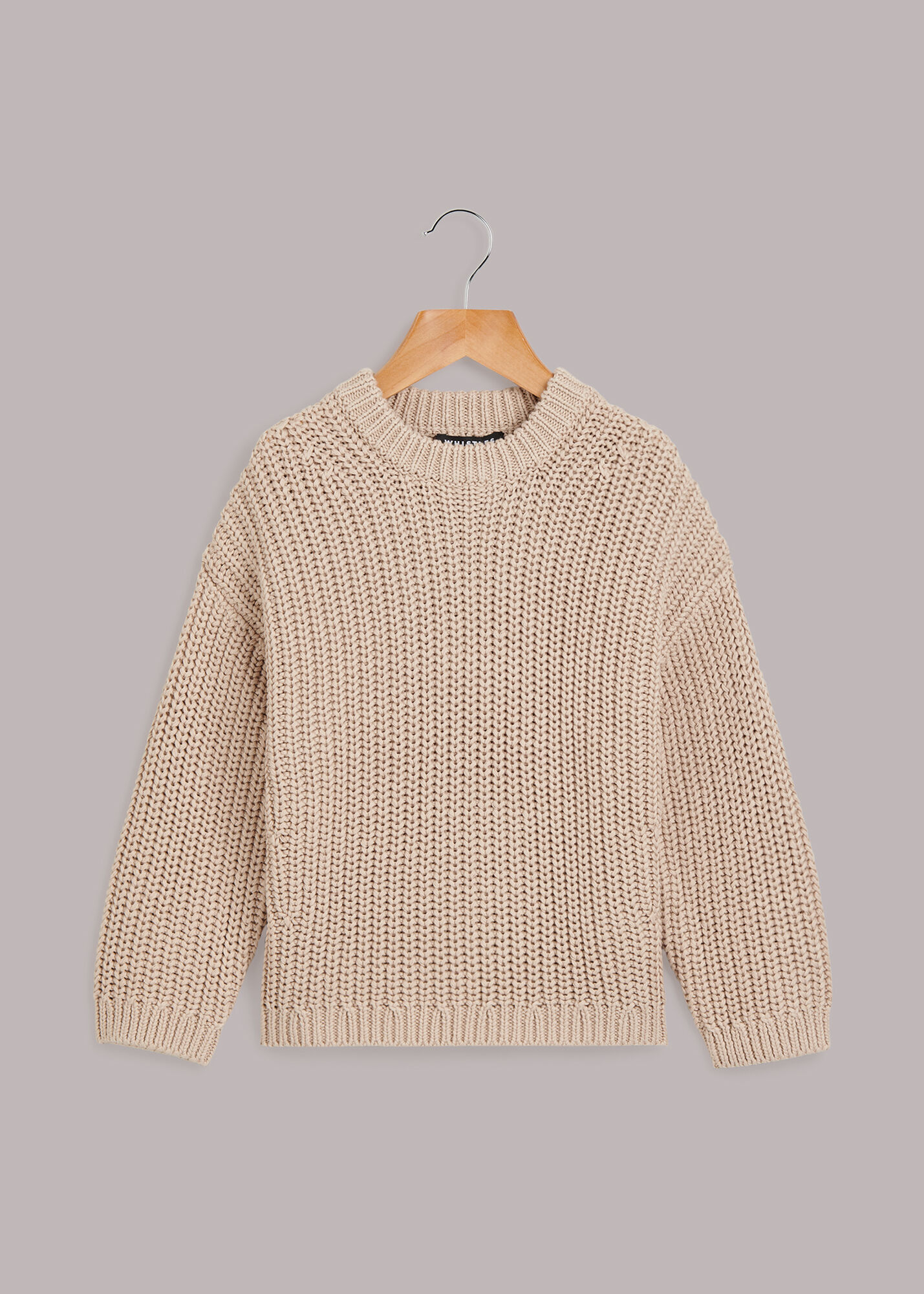 Chunky cotton top knit sweater