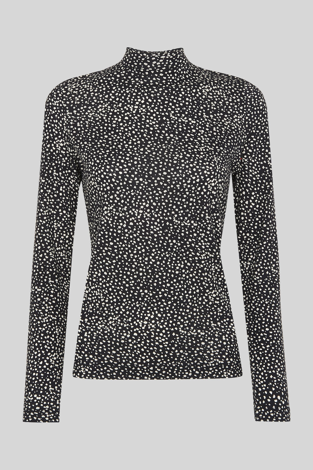 Mottled Spot Essential Top Black and White